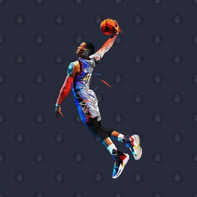 Russell Westbrook Low Poly by pxl_g