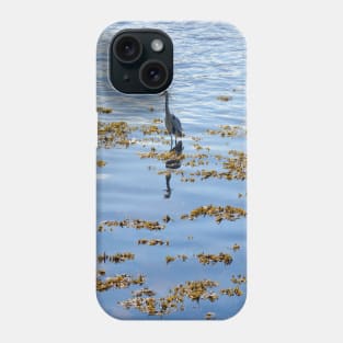 Heron fishing on the River Tweed Phone Case