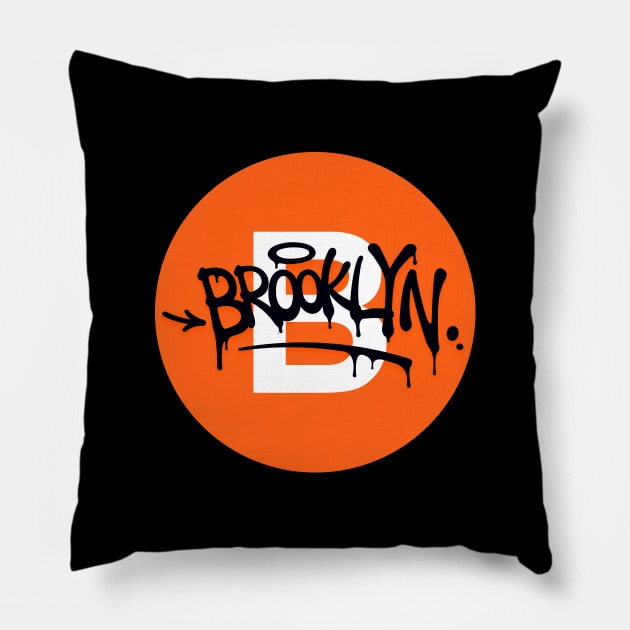 Brooklyn Bound B Train Pillow by Assertive Shirts