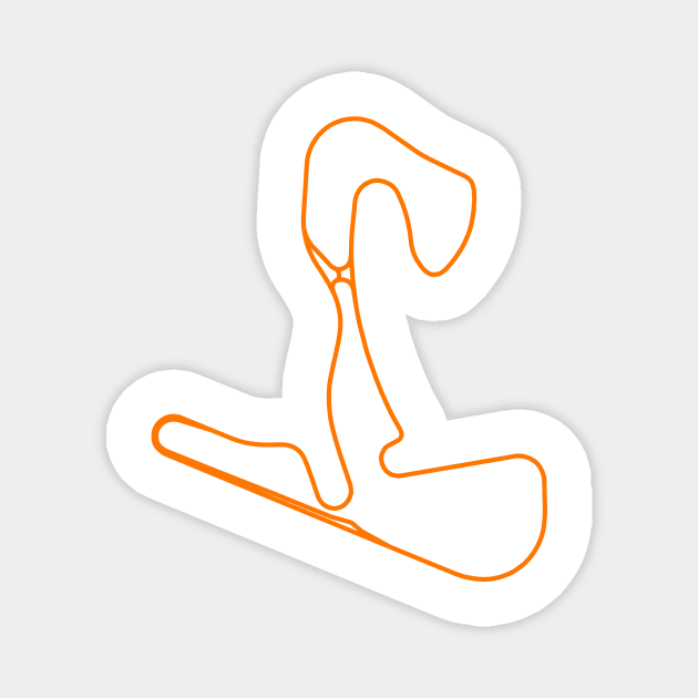 Circuit Zandvoort Track Circuit Layout Orange Magnet by jornvanhezik