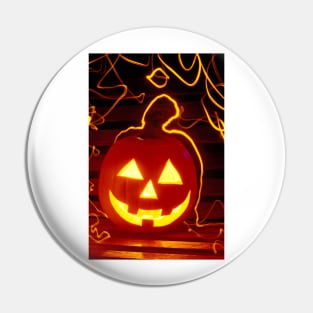 Carved pumpkin smiling Pin