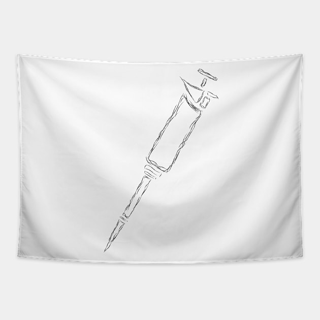 Pipette Hand Drawn Illustration Biology Gift Tapestry by Harry Lee