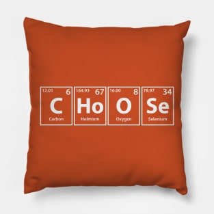 Choose (C-Ho-O-Se) Periodic Elements Spelling Pillow