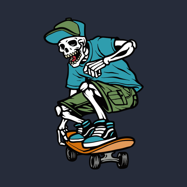 Cool Skater Skeleton by SLAG_Creative