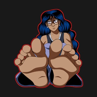 Deimos' Feet in Jeans T-Shirt