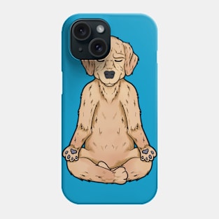 golden retriever yoga animal cute and funny manaste Phone Case