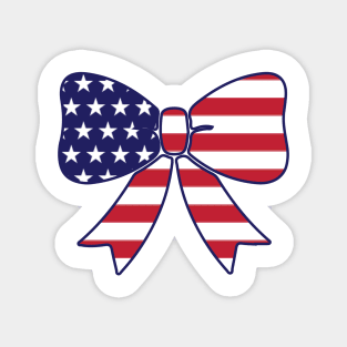 American Flag Bow Magnet