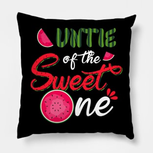 Auntie Of The Sweet One Watermelon First Birthday Family Pillow