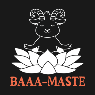 Baaa-maste Goat Yoga Namaste Meditation yoga lover T-Shirt