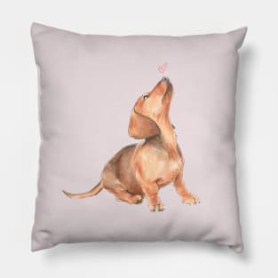 Little Red Doxie Love Pillow