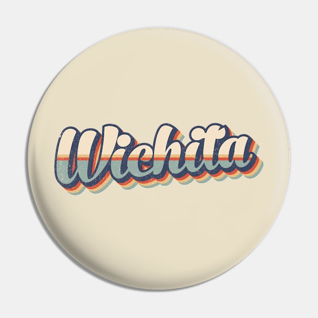 Wichita // Retro Vintage Style Pin by Stacy Peters Art