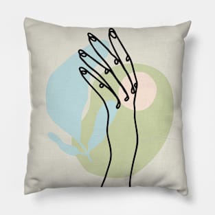 gesture line art Pillow