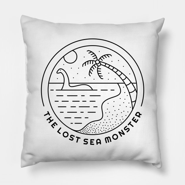 The Lost Sea Monster 2 Pillow by VEKTORKITA