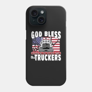GOD BLESS THE TRUCKERS FREEDOM CONVOY - USA TRUCKERS FOR FREEDOM CONVOY USA FLAG - FREEDOM CONVOY 2022 -FLAG Phone Case