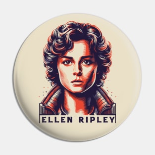 Retro Ellen Ripley Alien Fan Art Pin