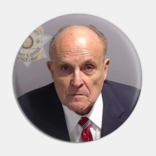Rudy Giuliani Mug Shot Pin by Gemini Chronicles