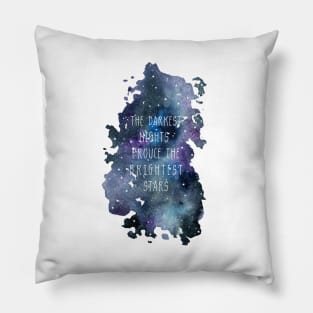 The darkest night - watercolor Pillow