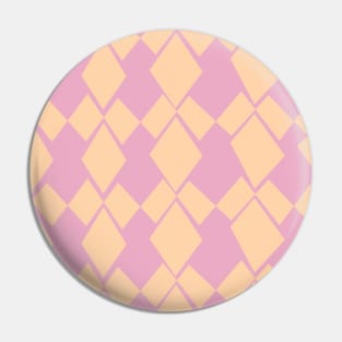 Geometric Diamonds Design (Peach) Pin