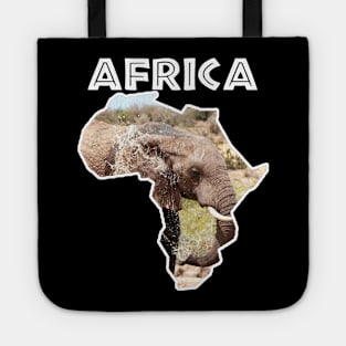 African Wildlife Continent Elephant Splash Tote