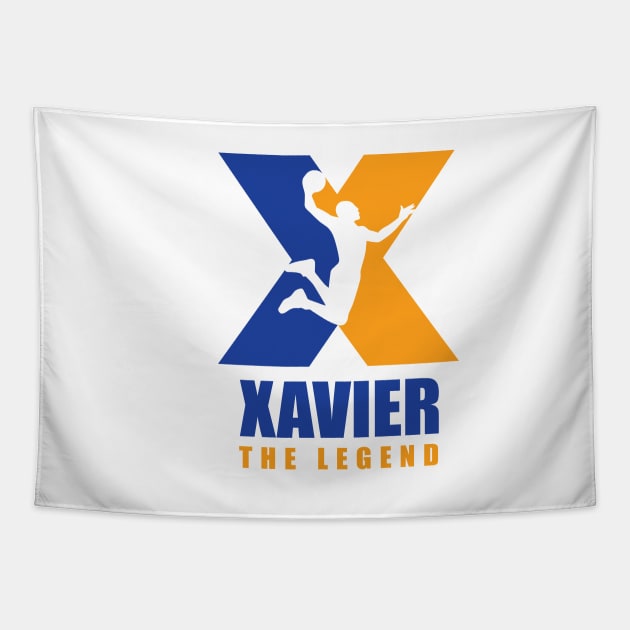 Xavier Custom Player Basketball Your Name The Legend T-Shirt Tapestry by Baseball Your Name