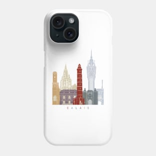 Calais skyline poster Phone Case