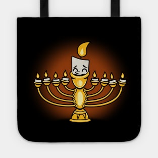 Funny Cute Hanukkah Jewish Hebrew Festival Of Lights Cute Menorah Cartoon Tote