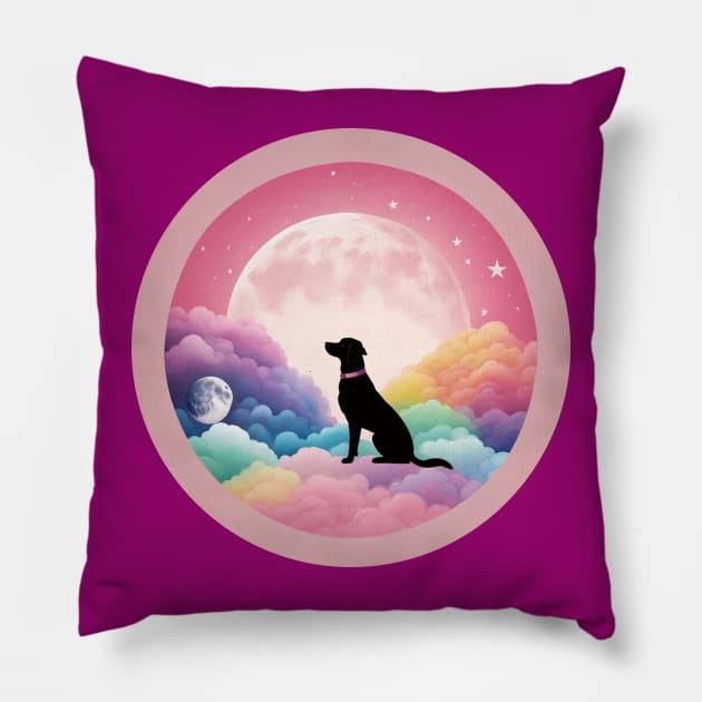 Moon Dog Pillow by EunsooLee