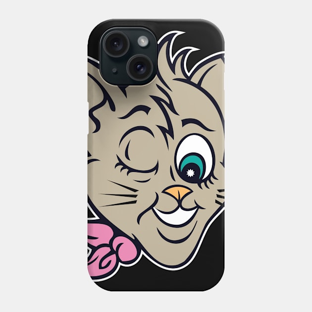 Sassy Kitty Phone Case by Bud Keen