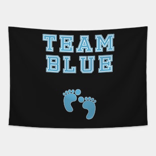 Team Blue Boy Baby Shower Gender Reveal Party Cute Funny Gift Tapestry