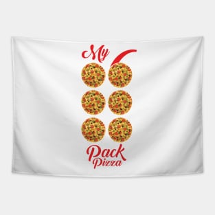 Six Pack PIZZA T-shirt Tapestry