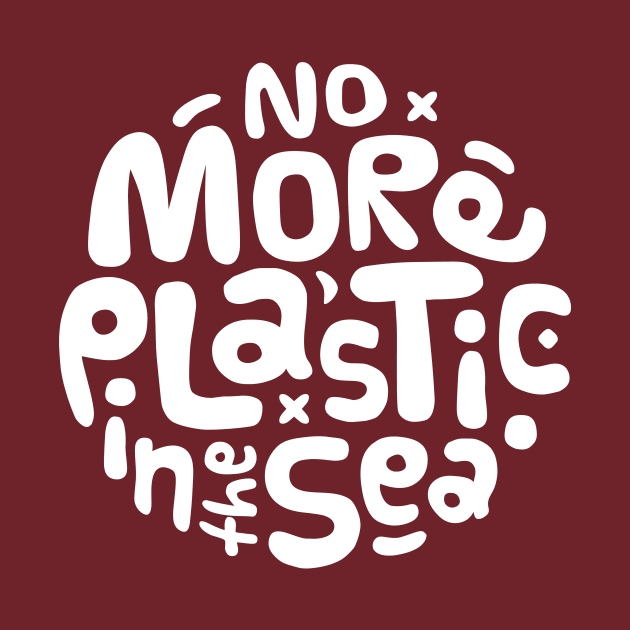 No More Plastic in the Sea Logo by bangtees