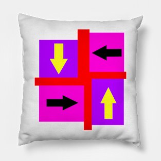 Arrows And Squares Design Pillow