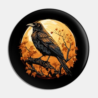 Halloween Crow Pin