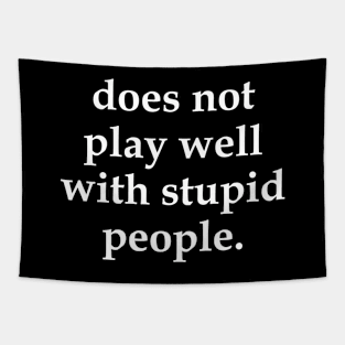 Does Not Play Well With Stupid People Tapestry