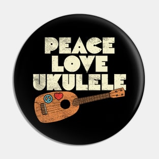 Peace Love Ukulele Pin