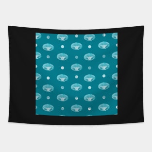 Polka Jellies Tentacle Teal Tapestry