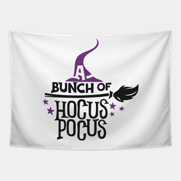 A Bunch of Hocus Pocus Halloween Print Tapestry by mertkaratay