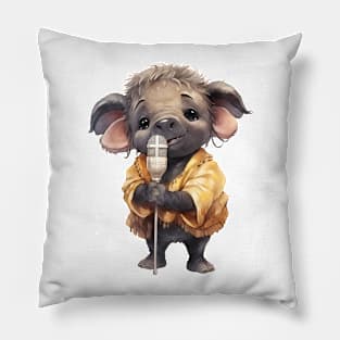 African Cape Buffalo Singing Pillow