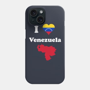 I Love VZLA - Venezuela Heart Flag T-Shirt Phone Case