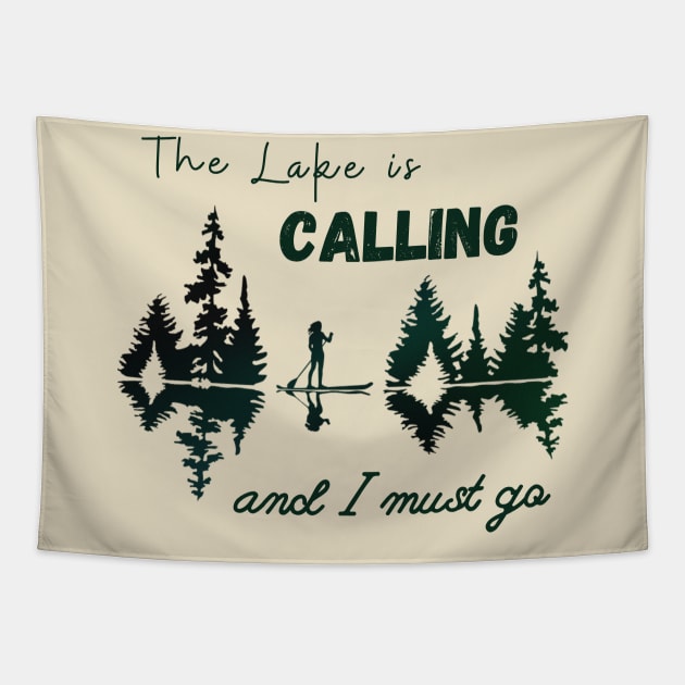 The Lake is Calling Tapestry by NextLevelDesignz