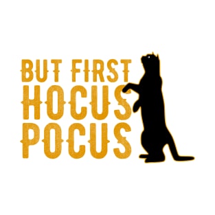 But First Hocus Pocus Black Cat Halloween T-Shirt