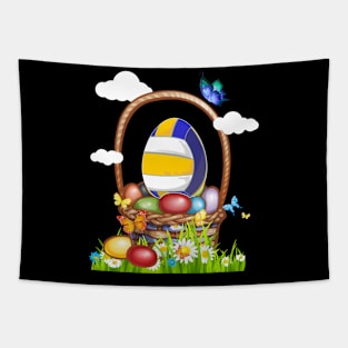 Funny Volleyball Egg Easter Tapestry