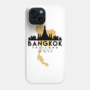 Bangkok Thailand Skyline Map Art Phone Case