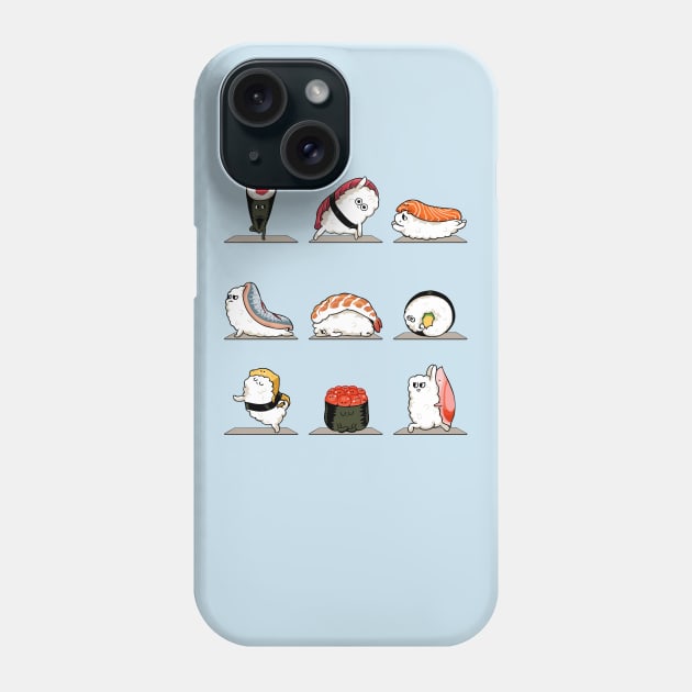 Sushi Yoga Phone Case by huebucket