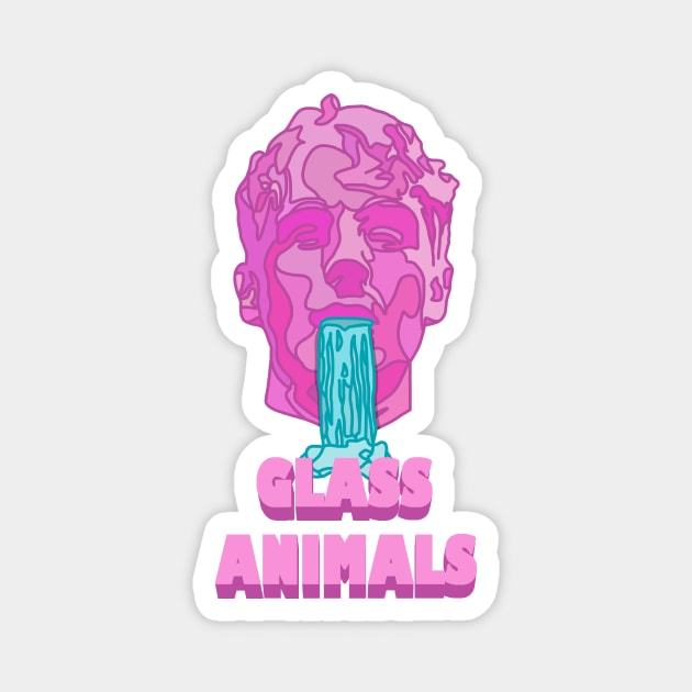 Glass Animals Soda Waterfalls (Head and Logo) Magnet by SpareFilm