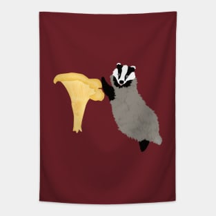 Badger and mushroom Tapestry