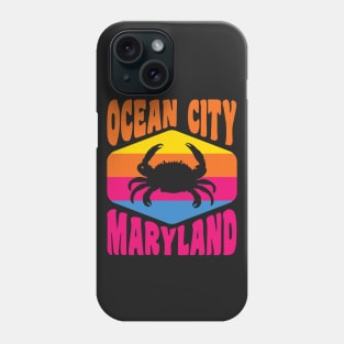 Ocean City Maryland Beach Vacation Crab Retro Phone Case