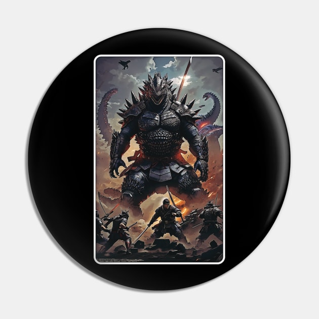 godzilla Pin by clownescape