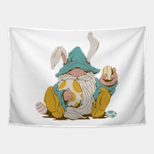 Easter Bunny Spring Gnome Easter Egg Hunting And Basket Gift Tapestry