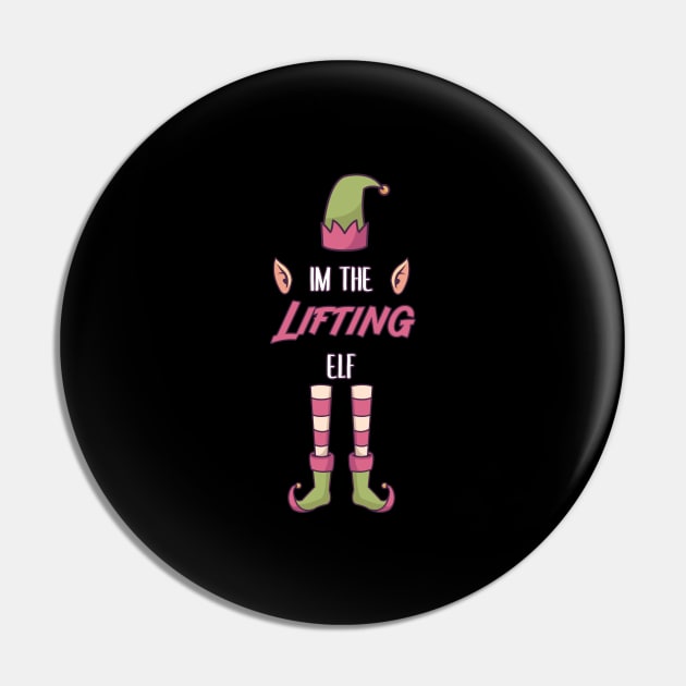 Im the Lifting Elf Family Matching Christmas Gift Pin by MGO Design